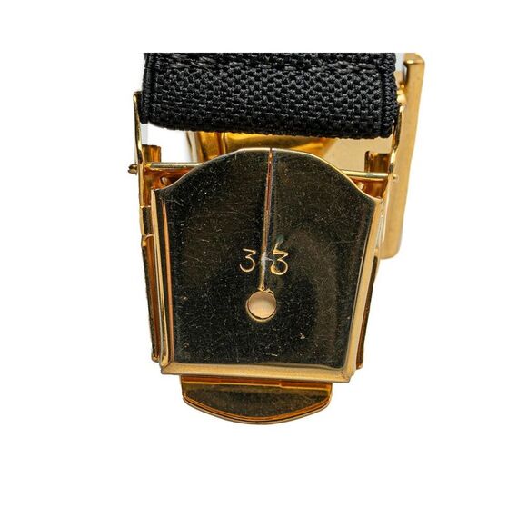 Pre Loved LuxUness Chanel Elastic Suspenders with Gold Clips - Picture 3 of 5